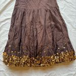 Lotus Threads lotus chocolate brown sequin maxi skirt Photo 1