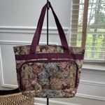 Vintage Bovano Cat Tapestry Shoulder Bag Laptop Fits Tote Purse Red Photo 1