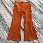 Athleta  Elation Rib Crop Flare Large Petite in Orange Photo 1