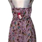 Xhilaration NWT Lavender Purple Floral Ruffle Front Dress New Photo 2