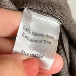 Garnet Hill  taupe Merino Wool mock neck sweater Photo 3