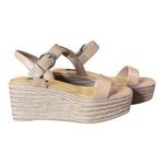Nine West  Nillo 3 Taupe Espadrille‎ Wedge Platform Sandals Women's Size 9.5 New Photo 3