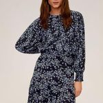 Mango NWT Floral Print Flowy Blouse Puffed Sleeves with Elastic Cuffs Size 2 Photo 9