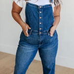 Judy Blue  High Waist Crop Wide Leg Overalls Womens size 3XL Photo 0