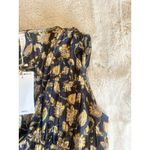 Mango  womens tank top Size 2 yellow floral sleeveless Photo 4