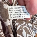 Tori Richard Tori Richards Honolulu Dress Medium Brown White‎ Printed Maxi Flutter Sleeveless Photo 7