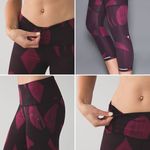 Lululemon All Sport Crop in Back Spin Stroke Dashing Purple Black Photo 3
