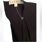 Sandro Black Viscose Silk Sleeveless Exposed Zipper V-Neck Jumpsuit Size1/Small Photo 5