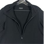 Eileen Fisher  Black Zip Up Jacket Lightweight Cotton Stretch Women’s sz large‎ Photo 6