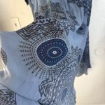 Women's Blue Mandala Print Tunic Dress Made in Italy Short Sleeve Resort Beach Size XL Photo 8