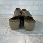 Clarks Sandals Womens 7.5 Gray Sage Reedly Juno Wedge Nubuck Strappy Open Toe Photo 2