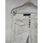 Veronica Beard Debbie Ankle Skinny Jeans 26 High Rise Button Fly White Preppy Photo 9