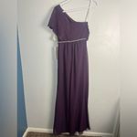 NWT Wonder by Jenny Packham plum silver beaded one shoulder maxi dress size 4 Purple Photo 7