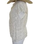 Ultra Pink  Ivory Lace Cardigan Vest‎ L Boho Layering Romantic Cottagecore Photo 2