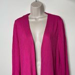 St. John  Ribbed Open Cardigan in Hot Pink Size M Photo 2