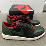 Jordan Air  1 Retro OG Low Black Gorge Green White Women's Size 8 Leather Photo 0