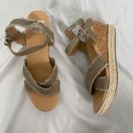 Dv dolce vita Boho Distressed Khaki Gray Platform Lace Up Sandals US 10 Photo 1