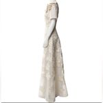 Rickie Freeman for Teri Jon Ivory Floral Maxi Dress White Size 8 Photo 1