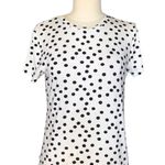 L'Agence Ressi Black Polka Dot Short Sleeve Tee Women's Size Petite Small NWT Photo 2
