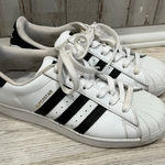 Adidas  Superstar Black White Lace Up Low Top Sneakers Women's Size 7 Mens 6 Photo 0