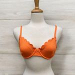 Kate Spade Swimwear Top Sz S Bikini Orange Scalloped Underwire NWT Beach Coastal Photo 0