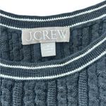 J.Crew Contrast-trim cable-knit sweater tank Black White Size Medium Photo 6