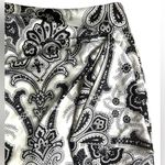 Caroline Constas Koren Mini Skirt Black White Paisley 100% Silk Wrap Skirt Sz XS Photo 1