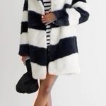 J.Crew NEW  Women’s Collection Faux Fur Topcoat in Stripe XXS Photo 0