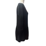 Ruti Lisa Asymmetrical Jersey Ruffle Hem Long Sleeve Tunic Top Size 0 Black Photo 2