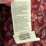 Lucky Brand Women Top S Maroon Floral Ruffle Cuff High Low Hem Cottage Grandma Photo 7