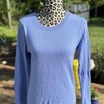 J.Crew Blue Cotton & Merino Wool Teddie sweater Womens Small Crew Neck Preppy Photo 0