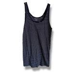 Motherhood  Womens Tank Top Navy Blue White Striped Ribbed Size‎ L Photo 2