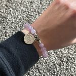 Lavender purple amethyst protection charm bracelet Photo 1