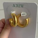J.Crew NWT  Slink Hoop Earrings Gold Photo 2