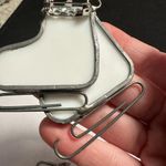 Handmade Glass Christmas Holiday Brooch Pins Lot Of 2 Ice Skates / Angel Photo 5