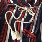 Tularosa  STRIPED LONG SLEEVE JAMES ROPE TASSEL BELT TUNIC SHIRT DRESS Photo 6