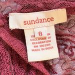 Sundance Burgundy High Neck Lace Yoke Boho Dress Long Sleeve Sz 8 🧡 Red Photo 7