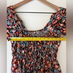 Free People Show Me Love Linen blend floral print romper smocked ruffle XS Photo 9