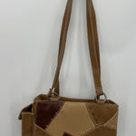 Y2K Vintage Small Shoulder Purse Brown Patchwork Faux Leather Boho Artsy Photo 0