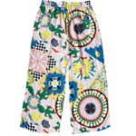 Anthropologie  Maeve Colorful Straight-Leg Pull-On Silk Pants Size‎ Medium Photo 6