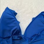 Aerie Blue Ruffle Triangle Adjustable Strap Bikini Top Photo 9