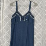 Jean Dress 6 8 Maxi Western Modest Trad Wife Country Prairie Cottagecore Blue Photo 2