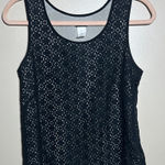 J.Crew  Black Eyelet Lace Sleeveless Top | 0 Photo 0