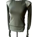 Free People  Intimates Green Scrunch Sleeve Seamless, Sz M/L Photo 5