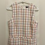 J.Crew J. Crew Novelty Suiting Fluted Hem A-Line Dress Windowpane Cotton Tweed Sheath Photo 1