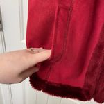 CHAPS NWOT women’s dark red faux suede soft fur lined full zip pocket vest XL Photo 1