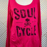 SoulCycle  Skull Logo Hot Pink Long‎ Sleeve T-Shirt Photo 0