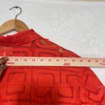 Ruby Road Orange Sheer Top Plus‎ 20W Mother of Pearl Buttons 3/4 Roll Tab Fringe Photo 8