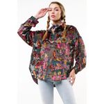 NWT Aratta Holiday Jewels Blouse Velvet Floral Charcoal Medium MSRP $190 Gray Photo 4