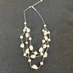 Handmade Natural Freshwater Pearl Necklace, Pearl three Strand Necklace Photo 0